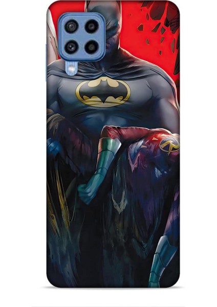 Samsung Galaxy M22 Kılıf Animasyon 8 Batman Siyah Baskılı Kılıf