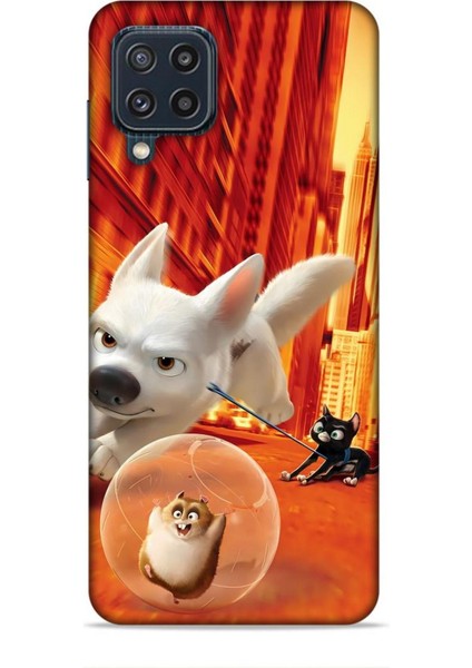 Samsung Galaxy M32 Kılıf Animasyon 28 Bolt Turuncu Iz Bırakmayan Kılıf