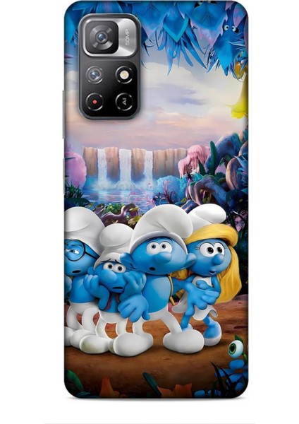 Xiaomi Poco M4 Pro 5g Kılıf Animasyon 29 Şirinler Leke Tutmaz Kapak