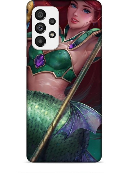 Samsung Galaxy A73 5g Kılıf Animasyon 5 Küçük Deniz Kızı Yeşil Koruma Kılıfı