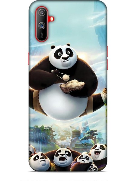 Realme C3 Kılıf Animasyon 19 Kungfu Fanda Tam Koruma Kılıf