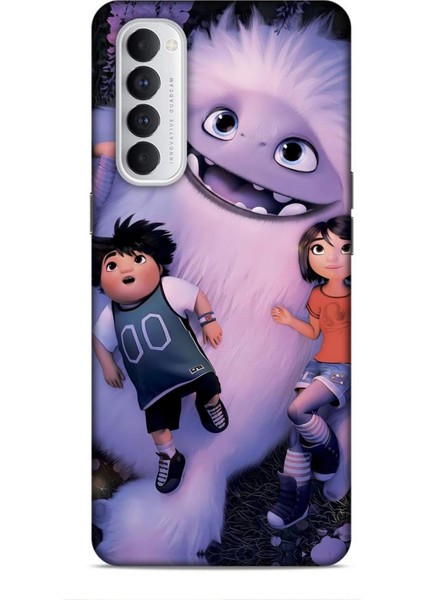 Oppo Reno 4 Pro Kılıf Animasyon 1 Yeti Efsanesi Beyaz Telefon Kılıfı