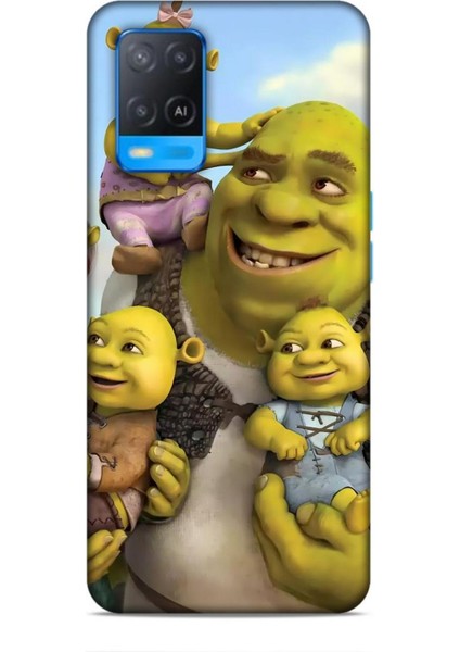 Oppo A54 Kılıf Animasyon 16 Shrek Yeşil Kılıf
