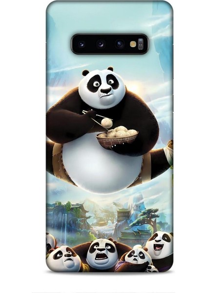 Samsung Galaxy S10 Plus Kılıf Animasyon 19 Kungfu Fanda Tam Koruma Kılıf