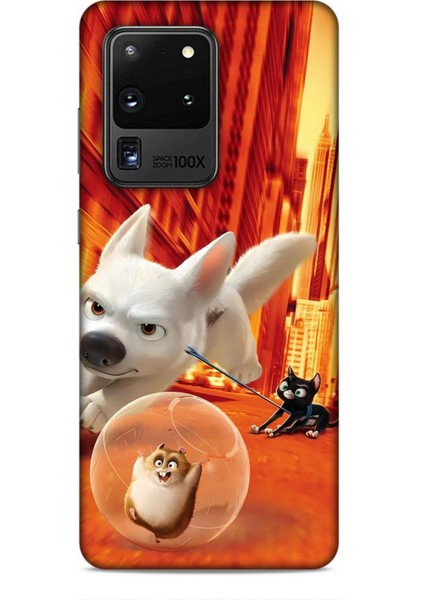 Samsung Galaxy S20 Ultra Kılıf Animasyon 28 Bolt Turuncu Iz Bırakmayan Kılıf