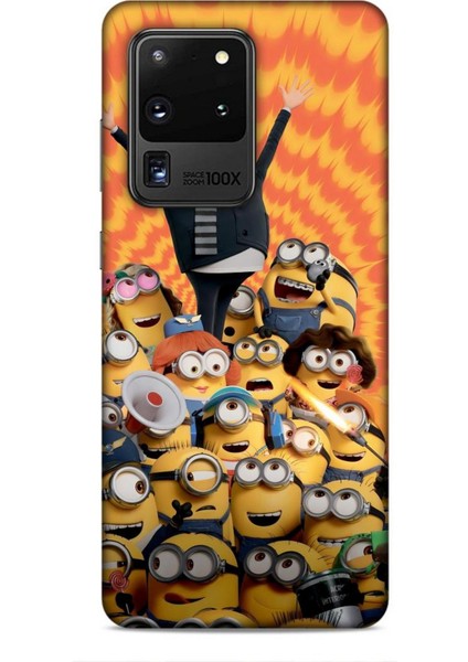 Samsung Galaxy S20 Ultra Kılıf Animasyon 24 Minyonlar Darbe Emici Kılıf