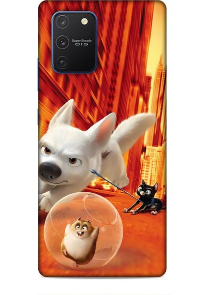 Samsung Galaxy S10 Lite Kılıf Animasyon 28 Bolt Turuncu Iz Bırakmayan Kılıf