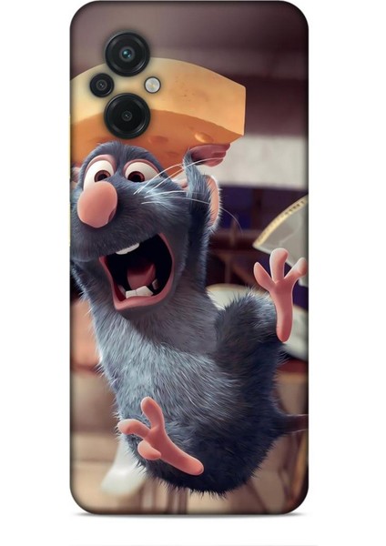 Xiaomi Poco M5 Kılıf Animasyon 14 Ratatuy Gri Cover Kılıf