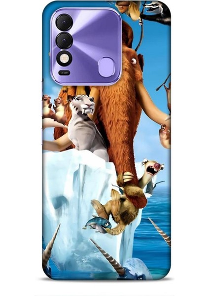 Tecno Spark 8c Kılıf Animasyon 15 Buz Devri Kahverengi Kalın Silikon