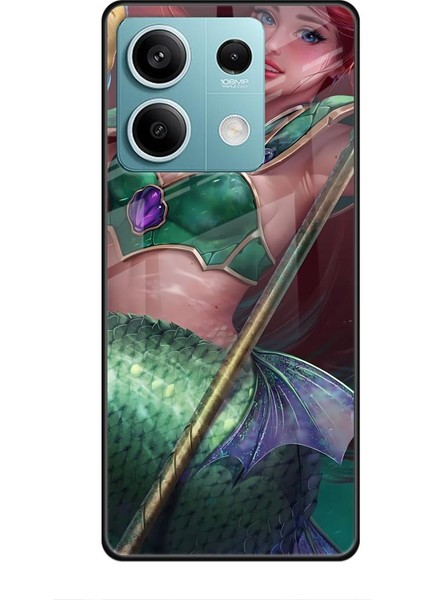 Xiaomi Redmi Note 13 4g Kılıf Animasyon 5 Küçük Deniz Kızı Yeşil Koruma Kılıfı