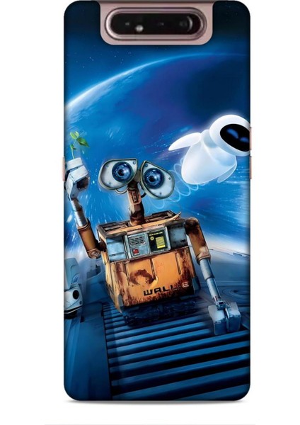 Samsung Galaxy A80 Kılıf Animasyon 12 Wall E Lacivert Tasarım Kılıf