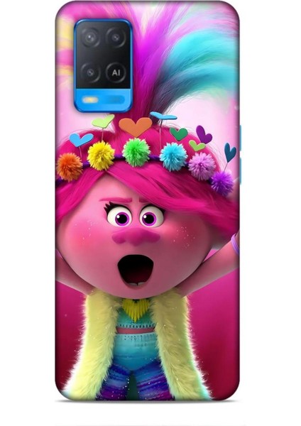 Oppo A54 Kılıf Animasyon 11 Troller Pembe 4K Baskılı Kılıf
