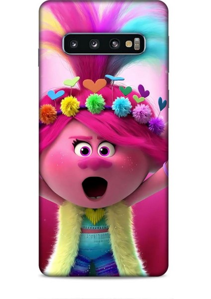 Samsung Galaxy S10 Kılıf Animasyon 11 Troller Pembe 4K Baskılı Kılıf
