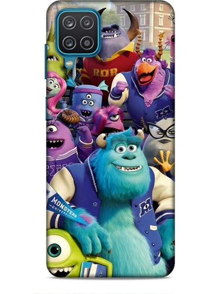 Samsung Galaxy A12 Kılıf Animasyon 20 Sevimli Canavarlar Renkli Kılıf