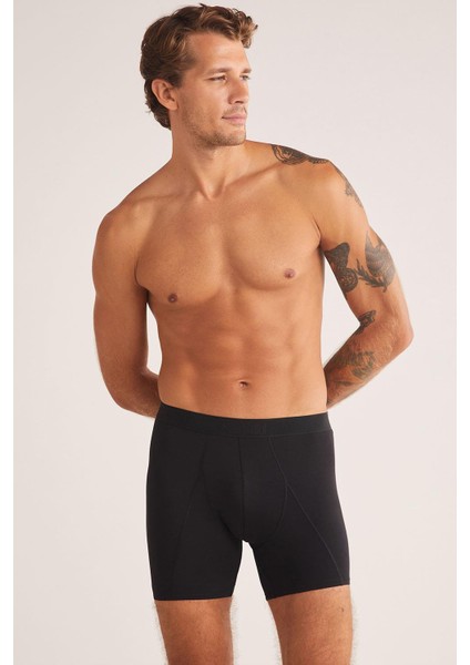 Chelsea Çizgi Desenli Pamuk Erkek Boxer Siyah fiyatları