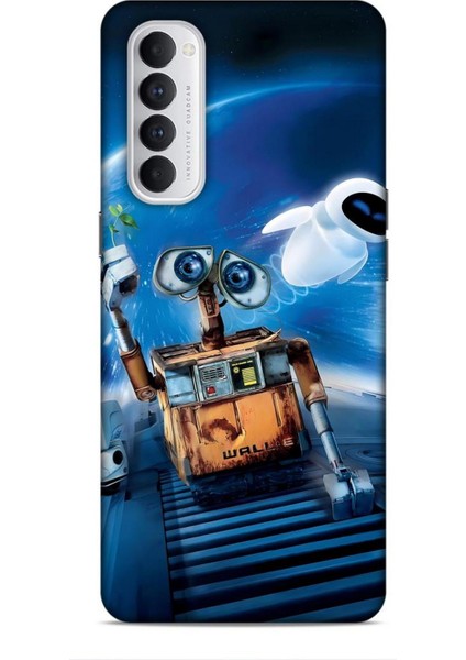 Oppo Reno 4 Pro Kılıf Animasyon 12 Wall E Lacivert Tasarım Kılıf