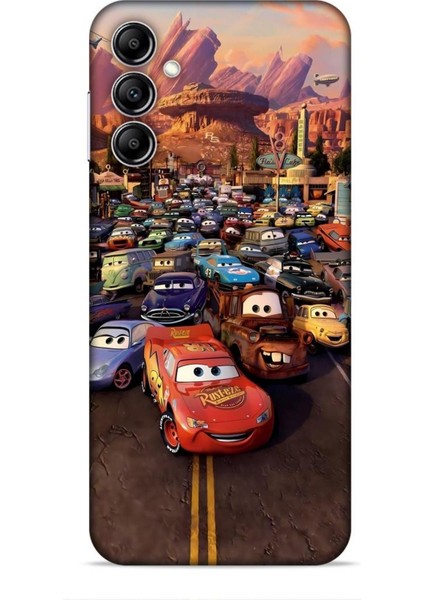 Samsung Galaxy A14 5g Kılıf Animasyon 30 Arabalar Kenarları Şeffaf Kapak