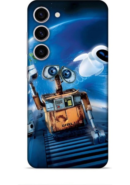 Samsung Galaxy S23 Kılıf Animasyon 12 Wall E Lacivert Tasarım Kılıf