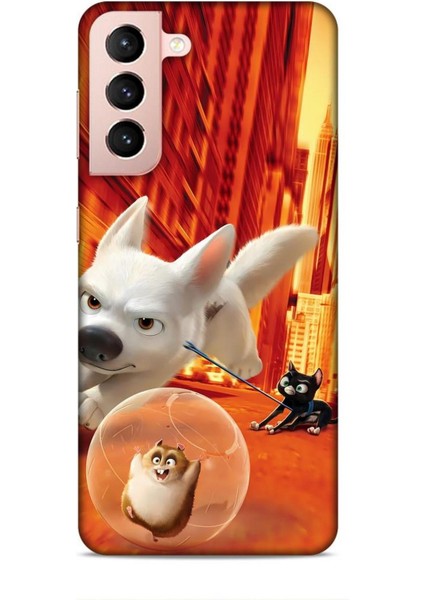 Samsung Galaxy S21 Kılıf Animasyon 28 Bolt Turuncu Iz Bırakmayan Kılıf