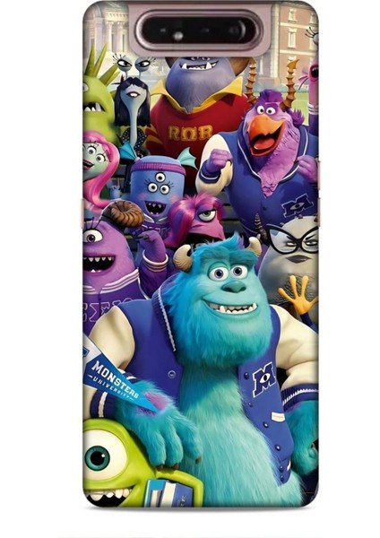 Samsung Galaxy A80 Kılıf Animasyon 20 Sevimli Canavarlar Renkli Kılıf