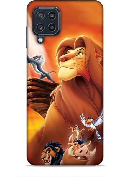 Samsung Galaxy M32 Kılıf Animasyon 23 Aslan Kral Telefon Kabı