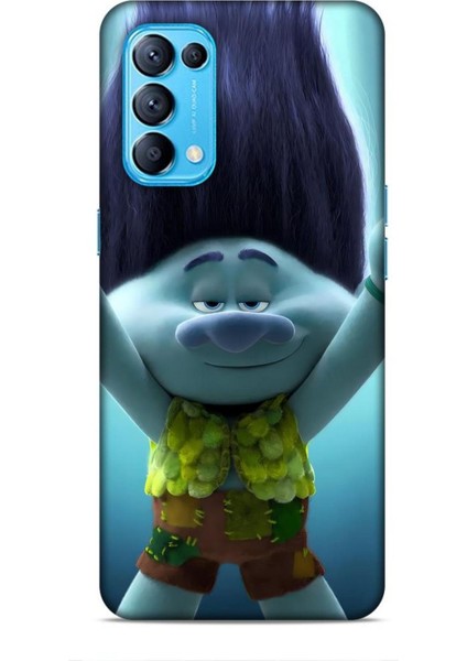 Oppo Reno 5 Kılıf Animasyon 10 Trolls Branch Turkuaz Full Hd Kılıf
