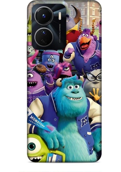 Vivo Y16 Kılıf Animasyon 20 Sevimli Canavarlar Renkli Kılıf