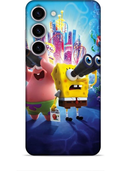 Samsung Galaxy S23 Kılıf Animasyon 2 Sünger Bob Mavi Kapak