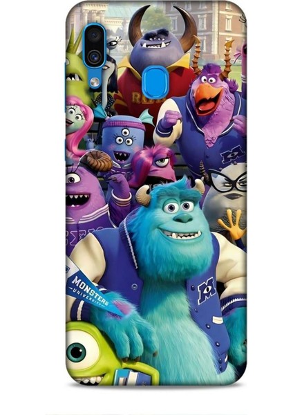 Samsung Galaxy A30 Kılıf Animasyon 20 Sevimli Canavarlar Renkli Kılıf