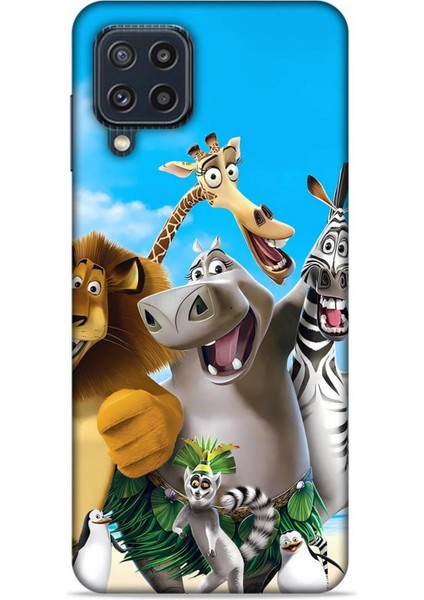 Samsung Galaxy M32 Kılıf Animasyon 26 Madagascar Soft Kapak