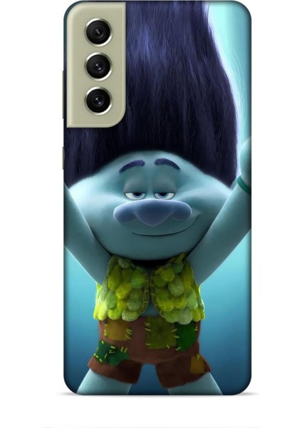 Samsung Galaxy S21 Fe Kılıf Animasyon 10 Trolls Branch Turkuaz Full Hd Kılıf