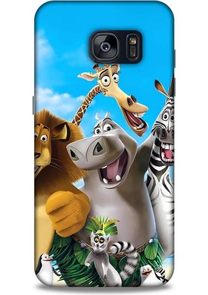 Samsung Galaxy S7 Edge Kılıf Animasyon 26 Madagascar Soft Kapak