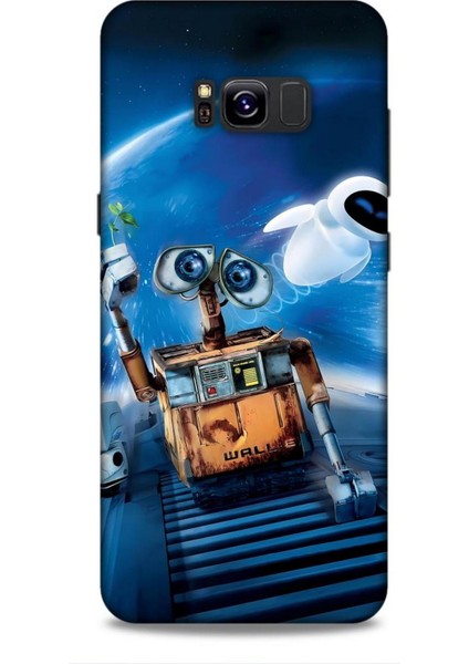 Samsung Galaxy S8 Plus Kılıf Animasyon 12 Wall E Lacivert Tasarım Kılıf