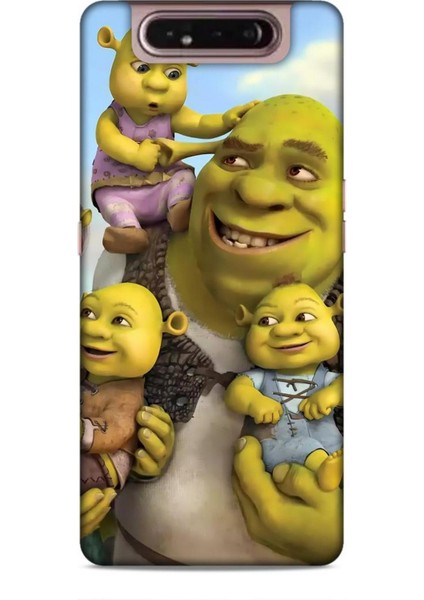 Samsung Galaxy A80 Kılıf Animasyon 16 Shrek Yeşil Kılıf