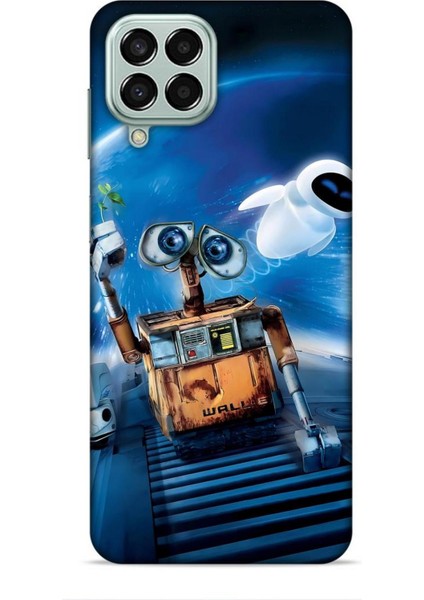 Samsung Galaxy M33 Kılıf Animasyon 12 Wall E Lacivert Tasarım Kılıf