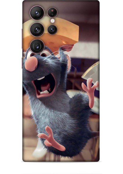 Samsung Galaxy S22 Ultra Kılıf Animasyon 14 Ratatuy Gri Cover Kılıf