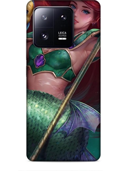 Xiaomi Mi 13T Kılıf Animasyon 5 Küçük Deniz Kızı Yeşil Koruma Kılıfı