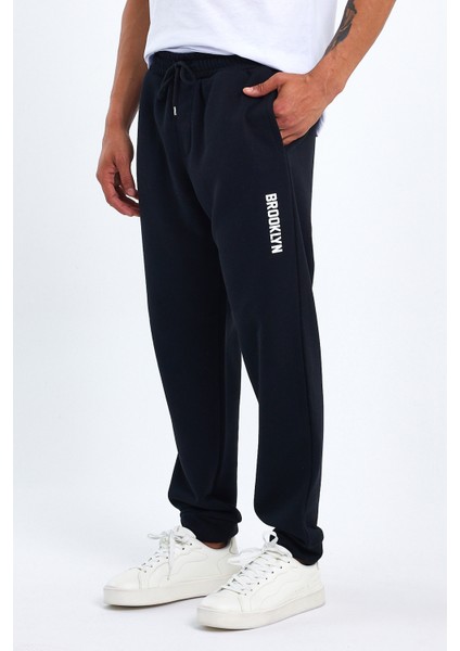 Erkek Regular/normal Kesim Lastik Belli Brooklyn Şehir Baskılı Eşofman Altı 24EA203 fiyatları