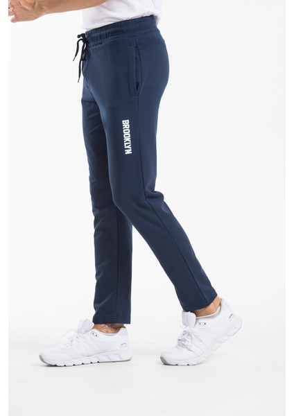 Erkek Regular/normal Kesim Lastik Belli Brooklyn Şehir Baskılı Eşofman Altı 24EA205 fiyatları