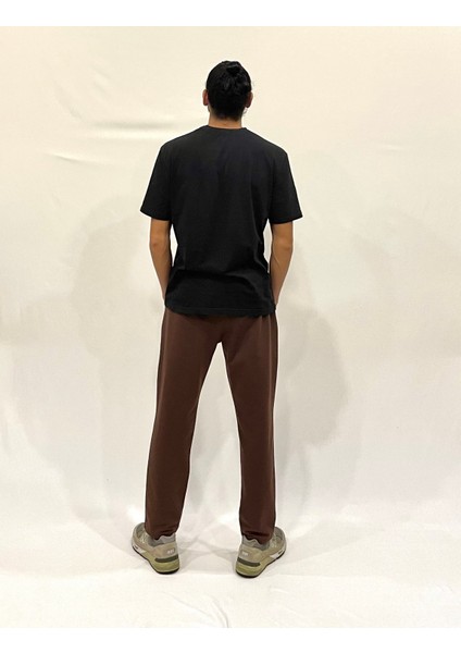 Erkek Regular/normal Kesim Lastik Belli Brooklyn Şehir Baskılı Eşofman Altı 24EA205