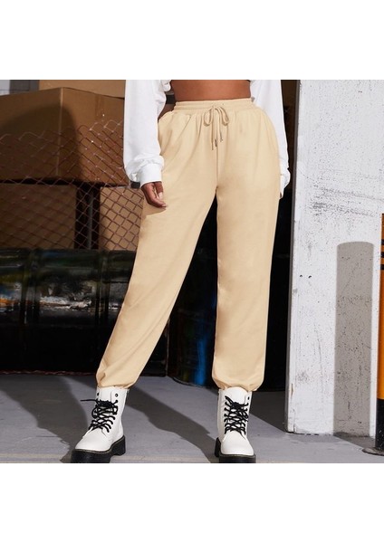 Kadın Kendinden Kıvırma Bol Eşofman