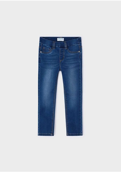 Yazlık Kız Basic Denim Pantolon - Mavi