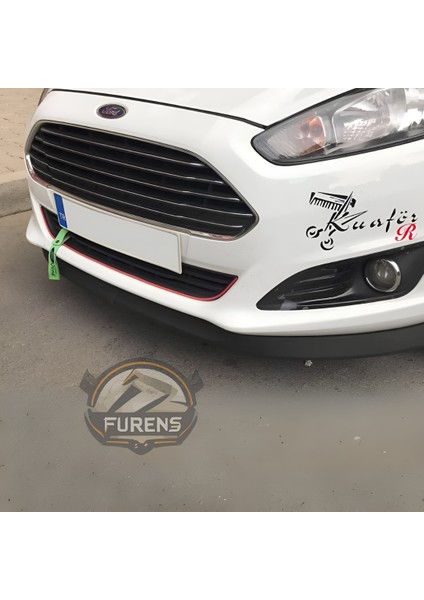 Ford Fiesta 2013-2017 Uyumlu H Lip Esnek Ön Lip 2 Parça Karlık Ön Ek Tampon Altı Dil