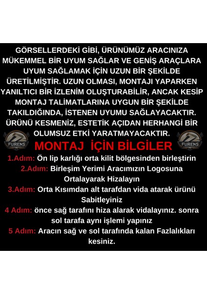 Dacia Logan Mcv 2013-2020 Uyumlu H Lip Esnek Ön Lip 2 Parça Karlık Ön Ek Tampon Altı Dil