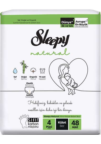 Külot Bebek Bezi Natural Beden:4 7-14 kg Maxi 288 Adet Ekstra Fırsat Paketi modelleri