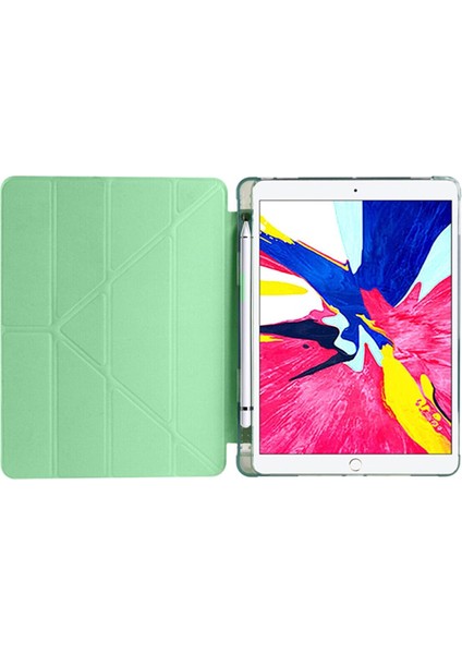 Apple iPad Air 3. Nesil 10.5 Inc (2019) Yatay ve Dikey Standlı Antişok Köşe Korumalı Kalemlikli Origami Slikon Kılıf A2123 A2152 A2153 indirimleri