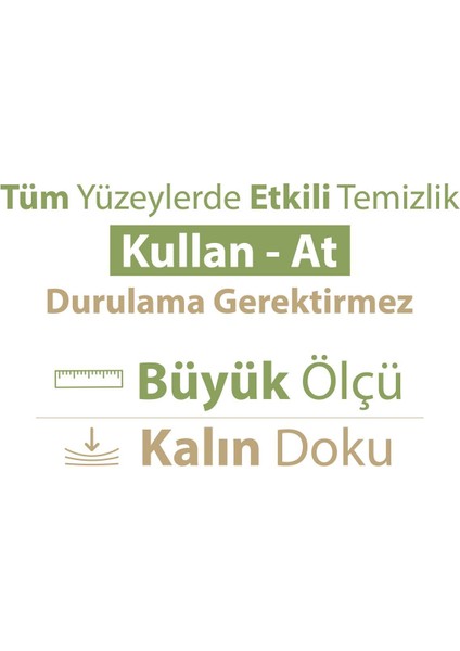 Turco Doğadan Pratik Yüzey Temizlik Havlusu 100 Yaprak Yeşil Sabun/yeşil Çam (6 Lı Set) 600 Yaprak