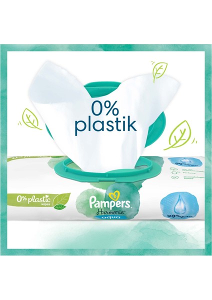 Pampers Harmonie Islak Havlu Mendil Aqua Pure 48 Yaprak 6 Lı Set (288 Yaprak) Organik Pamuk