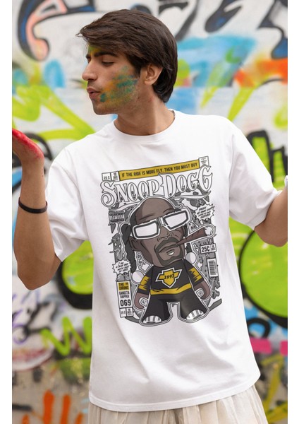 Minyatür Snoop Dogg Baskılı T-Shirt Erkek-Kadın Rap Temalı T-Shirt fiyatları