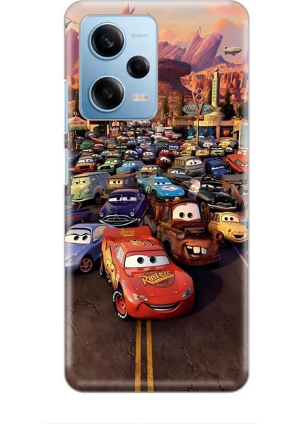 Xiaomi Redmi Note 12 Pro 5g Kılıf Animasyon 30 Arabalar Kenarları Şeffaf Kapak